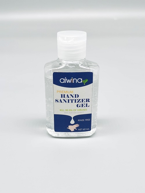 60 ml de gel désinfectant pour les mains sans rinçage avec 70% d'alcool